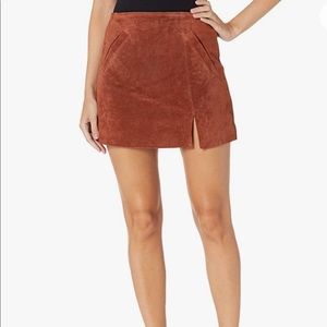 BlankNYC Brown Suede Skirt